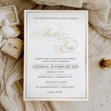 Classic Foil and Letterpress - Wedding Invitations - KI300-GG-BL-30 - 189293