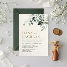 Gold Floral Wedding Invitation- COPY - Wedding Invitations - KI300-CP-16-F - 189463