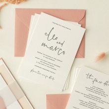 Modern in Dark Grey Letterpress - Wedding Invitations - IC55-LP-BL-07 - 189374