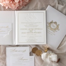 Lush Textured Ivory Hardcover - Wedding Invitations - HC-LL-IC550-GG-LP-BD-01 - 189177