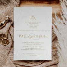 Regal Charm Letterpress - Wedding Invitations - PWI1171020-GG - 184882