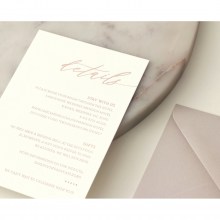 Foiled Timeless on Blush and Grey - Wedding Invitations - CR07-RG-02 - 188361