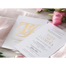 Monogram and Foil Triplex Elegance - Wedding Invitations - WP-TP02-MG-01-7641 - 184104