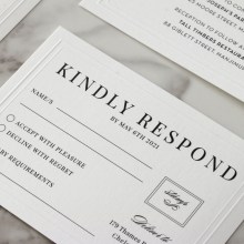 Embossed Minimalist Arch - Wedding Invitations - ARC-PEM-WH-01 - 189131