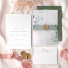 Embossed Ivory Garden Romance with Foil - Wedding Invitations - WP-IC30-BLBF - 184987