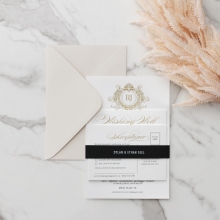 Royal Letter - Wedding Invitations - IC330-GG-BL-02 - 185255