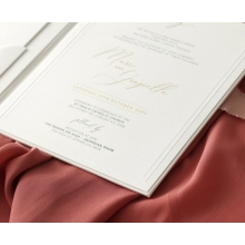 Hardcover Textured White - Wedding Invitations - HC-TW01 - 184347