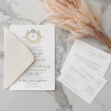 Royal Letter - Wedding Invitations - IC330-GG-BL-02 - 185256
