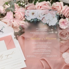Floral Acrylic Opulence - Wedding Invitations - ACR-FR-FLCLWI-01 - 185187