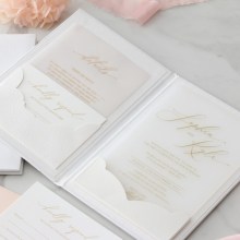 Hardcover Frosted Acrylic Pocket - Wedding Invitations - HC-LL-ACR-FR-GI-01 - 189269