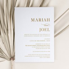 Letterpress Elegance - Wedding Invitations - IC55-LP-CL-03 - 189294
