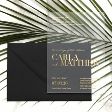 Clear Acrylic Gold Foil - Wedding Invitations - ACR-FLBL-FR-1-8149 - 189469