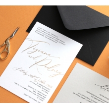 Black and Gold Foiled Triplex - Wedding Invitations - WP-TP01-GG-01 - 184332