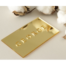 Gold Laser Cut Mirror Place Cards - Place Cards - LC-NAMECARD_MI-G - 184154