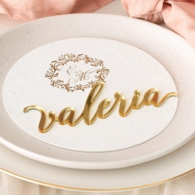 Laser Cut Gold Mirror Name Cards - Place Cards - LC-NAMECARD_MI-GD - 183983