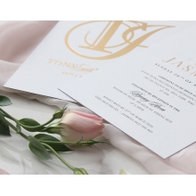 Monogram and Foil Triplex Elegance - Wedding Invitations - WP-TP02-MG-01-7641 - 184105