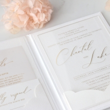 Gold Foil Acrylic Hardcover - Wedding Invitations - HC-GG-CL-1 - 185308