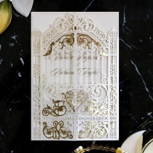 Ivory Victorian Gates with Foil - Wedding Invitations - PWI116031-F - 189353