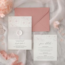 Blush Letterpressed Florals - Wedding Invitations - IC330-PLP-CL-01 - 189274