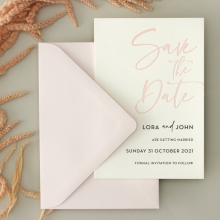 Blush Peach Letterpress - Wedding Invitations - WP-CR14-SD-BL-2 - 184457