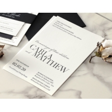 Sophisticated in Grey Letterpress - Wedding Invitations - WP-IC55-LP-01 - 184206