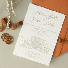 Bellissima Letterpressed Castle - Wedding Invitations - IC55-LP-CL-01 - 189356