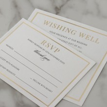 Simplified Crest and Border - Wedding Invitations - PM-KI300-PFL-GG-03x - 188161