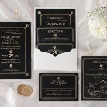 Gatsby Monochrome - Wedding Invitations - MB300-GG-01 - 185334