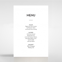 Frosted Chic Charm Paper wedding venue menu card design