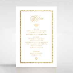 Ivory Doily Elegance with Foil table menu card