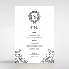 Paper Aristocrat wedding stationery table menu card item