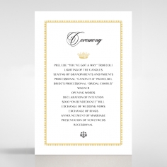Ivory Doily Elegance order of service wedding card design