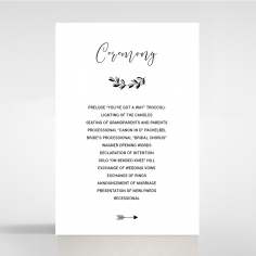 Paper Chic Rustic wedding order of service invite card design