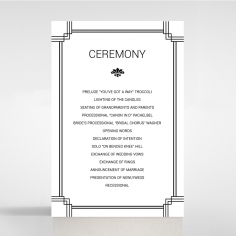 Paper Gilded Decadence wedding stationery order of service invitation
