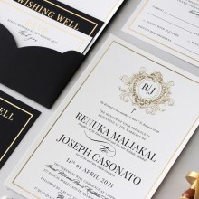 Elegant Framed Crest - Wedding Invitations - PM-KI300-PFL-GG-05 - 187330