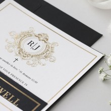 Elegant Framed Crest - Wedding Invitations - PM-KI300-PFL-GG-05 - 187329