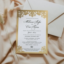 Golden Baroque Frame - Wedding Invitations - KI300-PFL-GG-12 - 184904