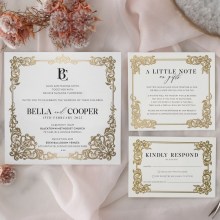 Regal Foiled Frame - Wedding Invitations - KI300-PFL-GG-07 - 189305