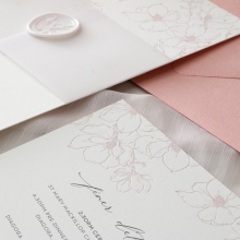 Blush Letterpressed Florals - Wedding Invitations - PM-IC330-PLP-PN-01 - 185110