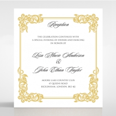 Divine Damask reception wedding invite card design