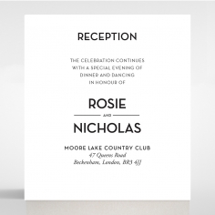 Frosted Chic Charm Paper reception wedding invite card design