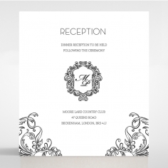 Paper Aristocrat wedding reception card design