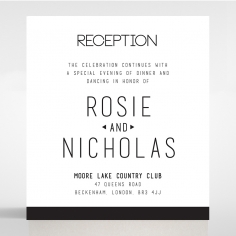Paper Minimalist Love reception enclosure stationery card design