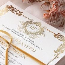 Regal Baroque Border - Wedding Invitations - KI300-GG-BL-05 - 185115