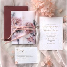 Rose Romance Letterpress - Wedding Invitations - IC55-RG-LPBD-01x - 189388