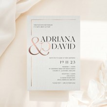 Pre Foiled '&' Frame - Wedding Invitations - KI300-PFL-GG-21 - 189453