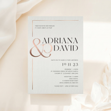 Pre Foiled '&' Frame - Wedding Invitations - KI300-PFL-GG-21 - 189459