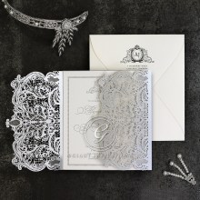 Royal Lace Laser Cut - Wedding Invitations - LC-RL-SV. - 189331