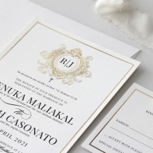 Royal Monogram - Wedding Invitations - KI300-PFL-GG-21x - 188282
