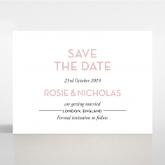 Pink Chic Charm Paper wedding save the date stationery card